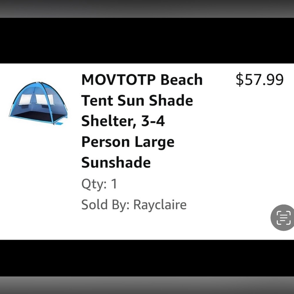 Beach Tent/Sun Shade never used